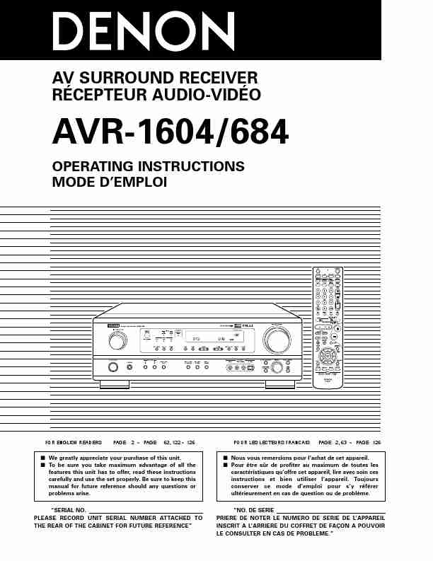 Denon Stereo System AVR-1604-page_pdf